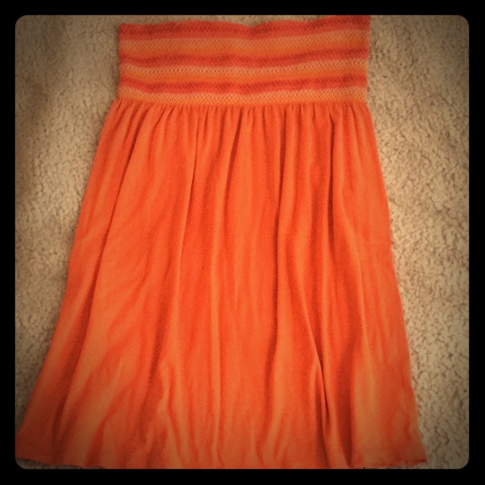 Orange sun dress.
